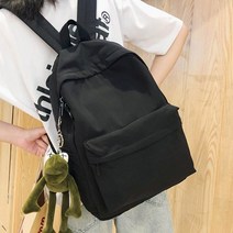 캐주얼심플백팩 베이직무지백팩 올블랙 학생가방추천