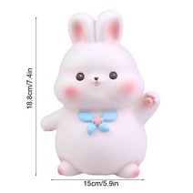 atm 저금통 고양이 금고 돼지 귀여운 토끼 장식 동전 저장 상자 부활절 테이블 중앙 입상 재미 있은 생일 선물, 01 Blue