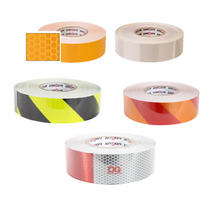 에버라이트 고휘도위험반사테이프 프리즘타입 빛 접착테이프 야간작업 레저용 도로표지, 황/적 50x45.7M