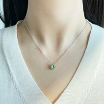 피엔에스갤러리 스와로브스키 파티나 실버 탄생석 목걸이 E055