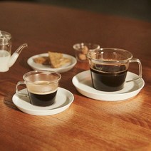 킨토 cast 에스프레소 컵/커피 컵/티 컵/도기 소서/원목 컵받침, 에스프레소잔(90ml)+도기소서