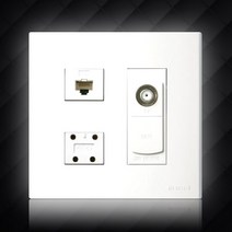 조명다움 진흥 KS인증 스위치 콘센트 모듈라 맹플레이크 맹커버 스위치커버 아크릴커버 배선기구 전기 전등 스위치콘센트, 22_복합유니트 CATV+4P+8P