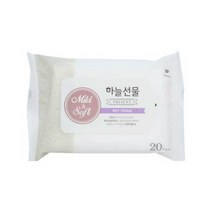 하늘선물 물티슈 20매 리필 여행용 소형 물티슈, 단품, 단품