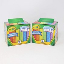 Crayola Washable Sidewalk Chalk Art in 24 Assorted Colors-Set of 2(48 Chalk