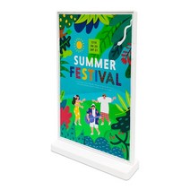 아크릴 메뉴판 T형 L형 게시판 인쇄물 꽂이, 09.CNH6260W_A4 T형 화이트