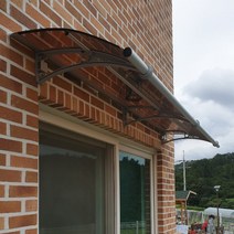 캐노픽스 550x4000 아파트 출입구 주차장 자전거거치대 쓰레기분리수거대 비가림시설, 브라운, 블랙, 은백색(기본색상)