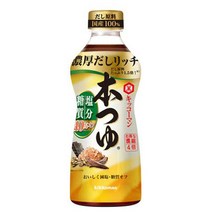 기꼬만 혼쯔유 저염 라이트 쯔유 만능 소스 일본 간장 냉 모밀 육수 500ml