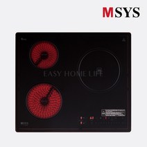 MSYS 하이브리드 전기쿡탑 3구 CTB-MS423E 전기레인지 인덕션 하이라이트