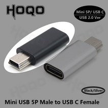 USB C 미니 2.0 어댑터 유형 여성 남성 변환 커넥터 GoPro MP3 플레이어 대시 캠 디지털 카메라 GPS, 11 MiniM2CF(black)