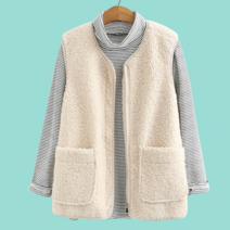 여자 겨울 사무실 방한 보온 조끼 캠핑 빅사이즈 캐쥬얼 양털 베스트