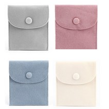 귀여운 스웨이드 액세서리 손가방 이너 여행용 생리대 미니 가방 파우치 8.5cm 블루