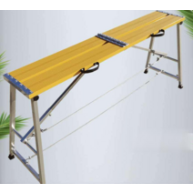 접이식 pt bt 아시바 낮은 발판 간이 작업대 사다리, 길이 2.0m 폭 27cm  70~120 조절