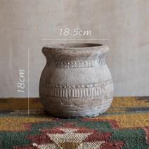 화분 빈티지 엔틱 인테리어 홈가드닝 분갈이 대형 소형 유니크 아프리카 토분, A