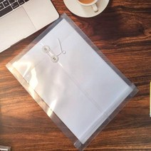 A4 단추 서류 봉투 플라스틱 수납 문구 사무 문서 보관 비닐 파일, 단품, 단품