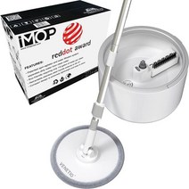 VENETIO iMOP 극세사 회전 걸레 및 물통 바닥 청소 시스템 세척 가능하고 재사용 가능한 패드 1개 포함 경재 목재 라미네이트 타일용 자동 청소 건식 습식 바닥 청, iMOP(패드 1개)