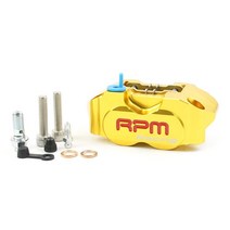 브레이크 패드 RPM 캘리퍼 오토바이 디스크 로터 캘리퍼 범용 피칭 플로팅 로터 어댑터 브래킷 포함 82mm 200mm 220mm, 2.gold