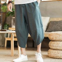 이노뱅크 남성 와이드 배기핏 밴딩 반바지 7부바지 Y3003