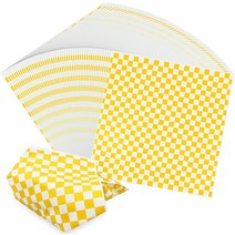 식용구리스 커피머신구리스 커피머신윤활제 Oomcu 300장 레드 및 화이트 체크 무늬 드라이 왁스 델리 페이, 02 옐로우