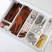 싱크대 서랍정리 트레이 키친트레이 주방수납, 라지, 화이트