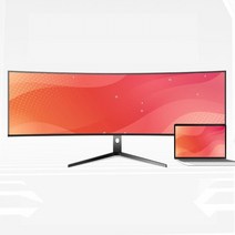 와이드모니터 QHD 49인치 커브드 컴퓨터 게이밍 사무용 디자인 모니터, 단일사이즈, 49인치 5K 커브드