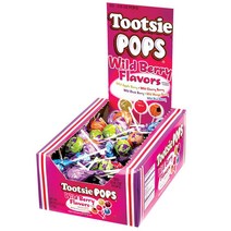 투시팝 와일드 베리 100개 딸기맛 막대사탕 Tootsie Roll 투시롤, 1.7kg