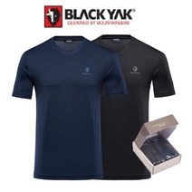 BLACKYAK [블랙야크] 이월특가 남여공용 반팔 브이넥 티셔츠 2PACK B더블에코브이넥S 1BYTSM1049