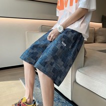 Choyur 쉬밥 남자 청 반바지 데님 5부 팬츠 여름 루즈핏