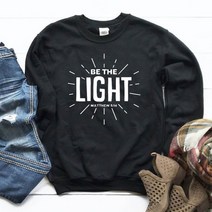 선박용 램프 라이트 Be The Light 매튜 514 스웨터 빈티지 여성 종교 기독교 풀오버 봄 가을 그래픽 점퍼 후드 드롭 선박, [01] black-white text, [06] XXXL