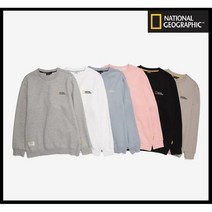 내셔널지오그래픽 N213USW010 폴하스 스몰 로고 약기모 맨투맨 티셔츠 GREYISH BLUE