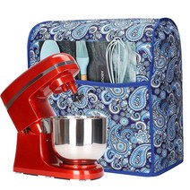 Kitchen Aid 믹서 커버 주방 스탠드 믹서 커버 5-8쿼트 Kitchenaid Hamilton 믹서와 호환 포켓이 있는 스탠드 믹서용 주방 보조 커버 Pioneer, Cashew print