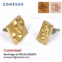 불박기 가죽 공예 불박 도장 기계 제작 인쇄 ZONESUN-맞춤 디자인 사용자 정의 핫 황동 스탬프 철 금형 개인 로고 금형 난방 나무 쿠키 DIY 선물, small than5x4cm