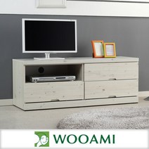 [우아미아이] 듀마 2단 오픈 와이드 멀티콘솔, 색상:화이트