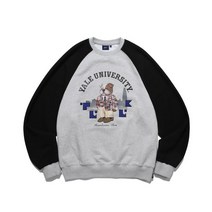 예일 YALE [ x TUUK] LOUNGEWEAR CREWNECK BLACK / OATMEAL (KM145667)