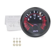 유면계 유량계 차량 게이지 미터 12V 52mm 수온 오일 프레스 연료 압력 볼트 표시기., 03 Voltmeter