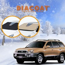 자동차앞유리커버 싼타페 샤이닝 성에방지 햇빛가리개, 승용베이지