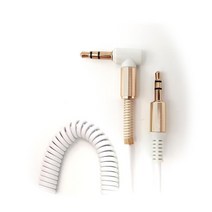 mp3 mp4 전차종 차량용 오디오 AUX 케이블 젠더 연결, 화이트
