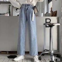 가바바 여성 빅사이즈 청바지 롤업해서 입으면 더예쁜 일자 데님바지 G47588
