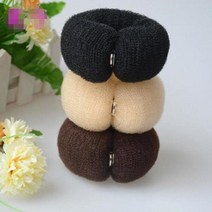 헤어번들여성 헤어 번들 메이커 도넛 매직 폼 스폰지 셰이퍼 링 헤어 스타일 DIY 트위스트 액세서리 헤어, 헤어번들 브라운