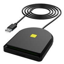 nfc도어락 상가도어락 Macbook-USB 2.0 스마트 카드 SIM 카드/IC 뱅크 칩 리더기 감지 Windows Linux 및, 01 Black
