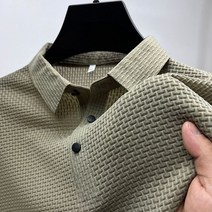 2023 남성용 반팔 아이스 실크 셔츠 통기성 비즈니스 패션 티셔츠 힙업 5XL 남성 브랜드 의류 여름
