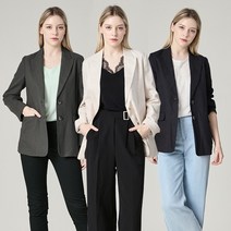 [로코엘라] 브룸 프렌치 여성 린넨 블렌드 자켓