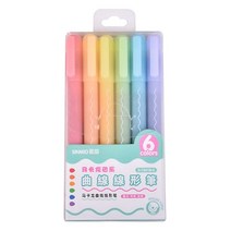 3/6pcs Curve Pen Linear Roller Design Fast Drying Lace Focus On Marking Hand-Painted Creation Fluore, 01 6pcs-Set