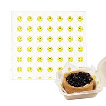 16.5 x 18 스마일 미니유산지 (500장) 디저트 도시락케이크 빵 샌드위치 핫도그 마카롱, 16.5 x 18 스마일 미니유산지 500장, 500개, 500개