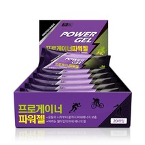 프로게이너 파워젤 청포도맛 40g 20개 자전거 마라톤 철인3종 에너지젤, 사과맛