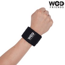 크로스핏 역도 컬러 손목보호대 블랙 1쌍 WFW23, 없음