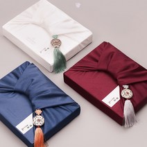 정민이네샵 (쇼핑백 동봉) 오색 국수 소면 보자기포장 크러치노리개 실크보자기 답례품 추석 명절 선물 결혼 웨딩답례 소규모돌잔치 칠순잔치, 노리개 멀티세트(국수6조+오미자+트러플)