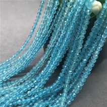 토파즈 보석 원석 블루 토파즈 작은 비즈 천연 루즈 스톤 면 컷 빛나는 DIY 보석 2mm