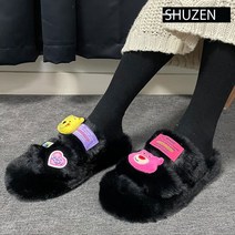 여성용 귀여운 털실내화 털슬리퍼 bt848