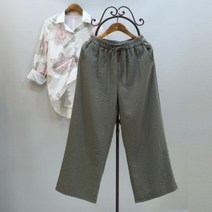 사라7351 여성용 하늘하늘 편한 밴딩 통바지(9부)