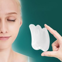 천연 화이트 쿼츠 제이드 과샤 스크레이퍼 보드 마사지 페이스 바디 구아슈 스킨 리프팅 링클 리무버 뷰티, 한개옵션0